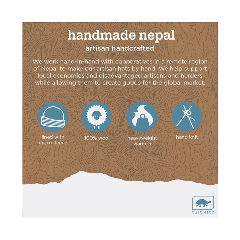 NWT Turtle Fur Nepal Mika Hand Knit Wool Beanie in “Denim blue” 😍 - Picture 4 of 4